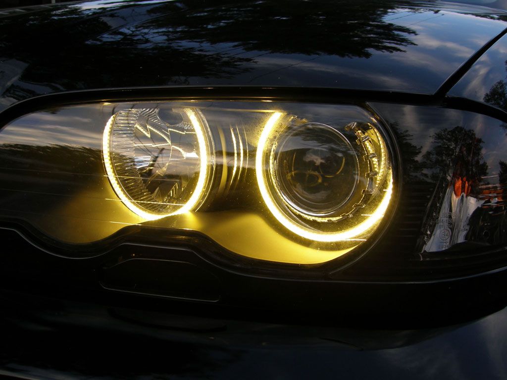 Ангелски Очи CCFL за BMW E46 седан, комби (1998-2005) / купе (1998-2003) - Жълт цвят