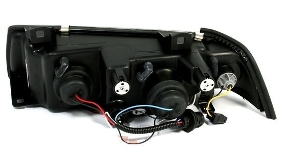 Кристални фарове за BMW E36  Angel Eyes (91-99) 2d coupe - черни