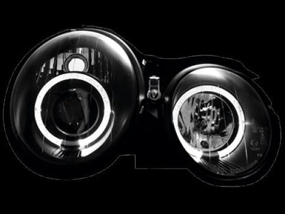 Кристални фарове  Mercedes CLK W208 (97-02) - черни