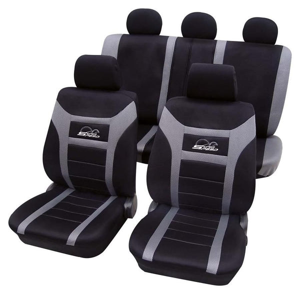 Тапицерии за седалки Petex "Super Speed" - Черно-сив цвят