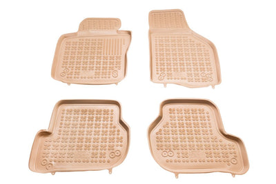 Гумени стелки Rezaw-Plast тип леген за VW Golf 5 / Golf 6 / Jetta / Seat Leon 2004–2012 / Sirocco / Octavia 2 2004–2013 - тип леген бежови