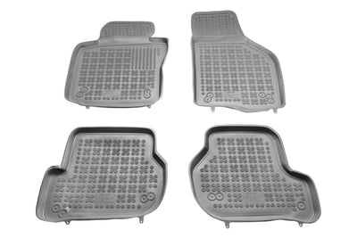 Гумени стелки Rezaw-Plast тип леген за VW Golf 5 / Golf 6 / Jetta / Seat Leon 2004–2012 / Sirocco / Octavia 2 2004–2013 - тип леген сиви
