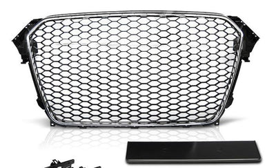 Решетка без емблема за Audi A4 B8 (2011-2014) - RS Look - с хром рамка