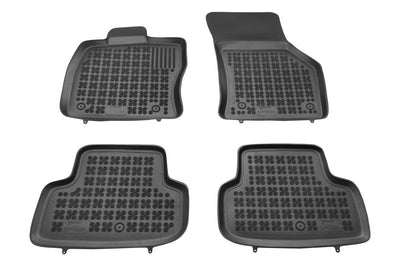 Гумени стелки Rezaw-Plast тип леген за Audi A3 седан 2012+ / Volkswagen Golf 7 2012+ / Golf 8 хечбек TSI, TDI, БЕЗ 4Х4