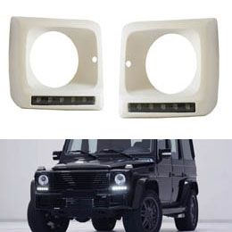 Дневни светлини за Mercedes W461 / W463 G-CLASS (1989-2010)  - сиви с опушени дневни светлини