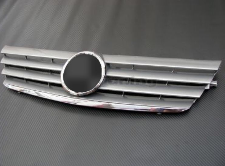 Решетка за Mercedes C203 Coupe (2000-2007) - 4 ребра хром