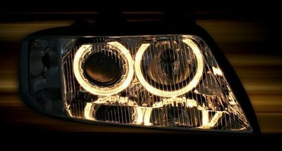 Кристални фарове  AUDI A6 (1997-2000) за фабричен ксенон - хром