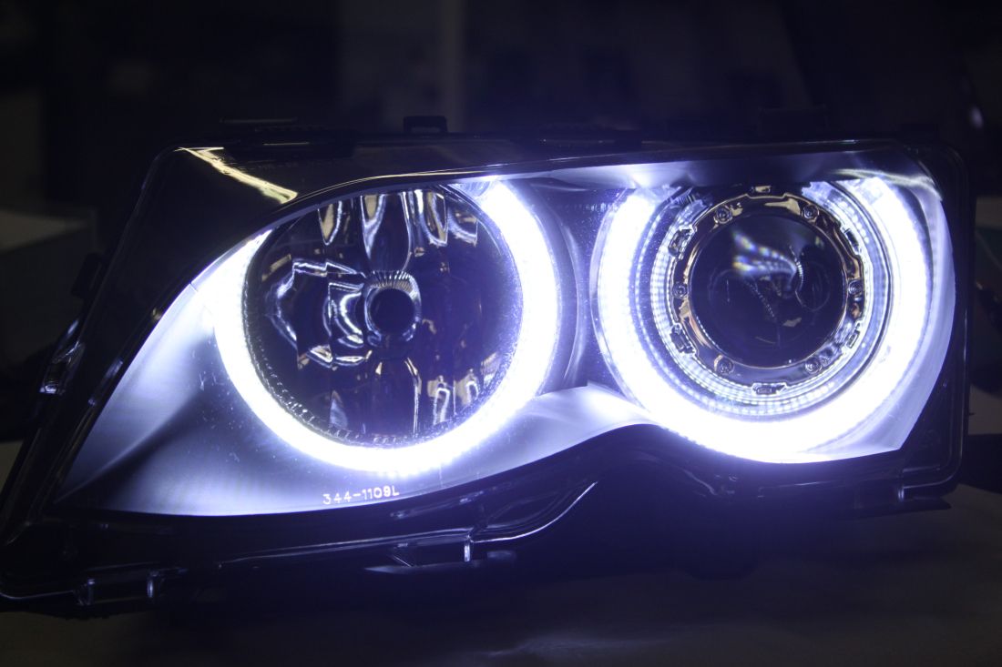 Кристални фарове за BMW E46 седан (2001-2005) - черни