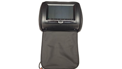 7" DVD плеър в подглавник с USB и безжичен джойстик за видеоигри - черен