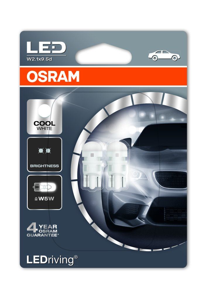 Лед крушки тип T10 - Osram 6000K