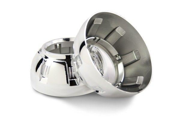 Капачки за лупи 2.5" Alien Design, кръгла хром  D=13cm
