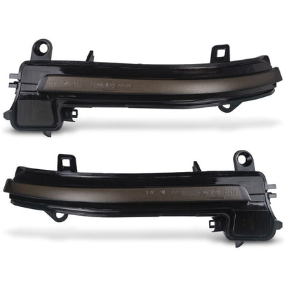 Диодни мигачи за странични огледала за BMW i3, X1 E84, E90, F20, F21, F22, F23, F30, F31, F34, F32, F33, F10, F11, F07, F01, D02, D04 (2011-2019) - опушени с бягащ мигач