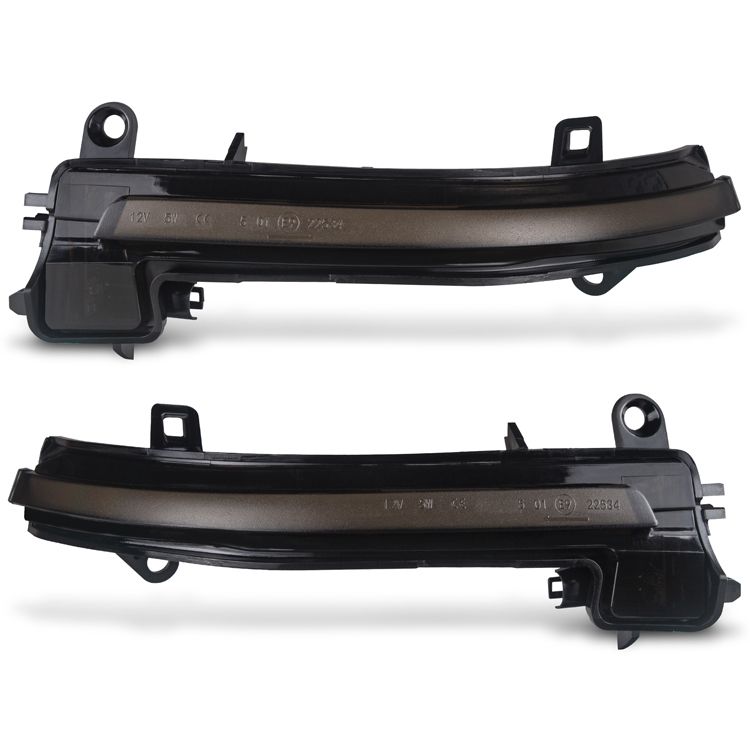 Диодни мигачи за странични огледала за BMW i3, X1 E84, E90, F20, F21, F22, F23, F30, F31, F34, F32, F33, F10, F11, F07, F01, D02, D04 (2011-2019) - опушени с бягащ мигач
