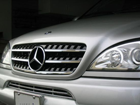 Решетка за Mercedes ML W163 (W164 дизайн) (1998-2005) - черна с хромлайсни