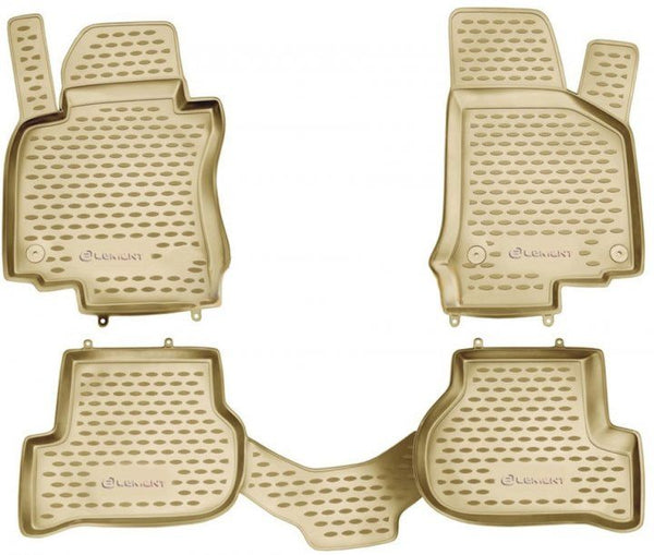 3D Гумени стелки за Mercedes W220 S-Class (1998-2005) long base, бежови 4pcs.