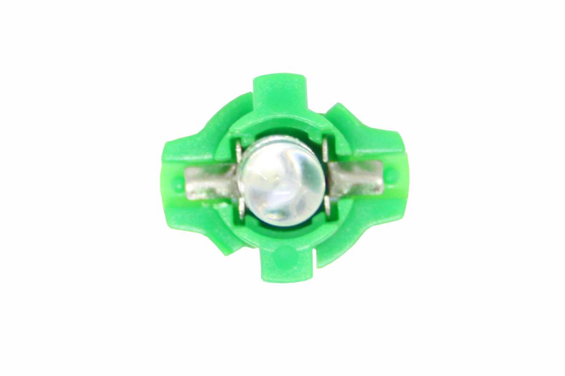 Лед крушки тип B8.3D 12V / 2W зелен