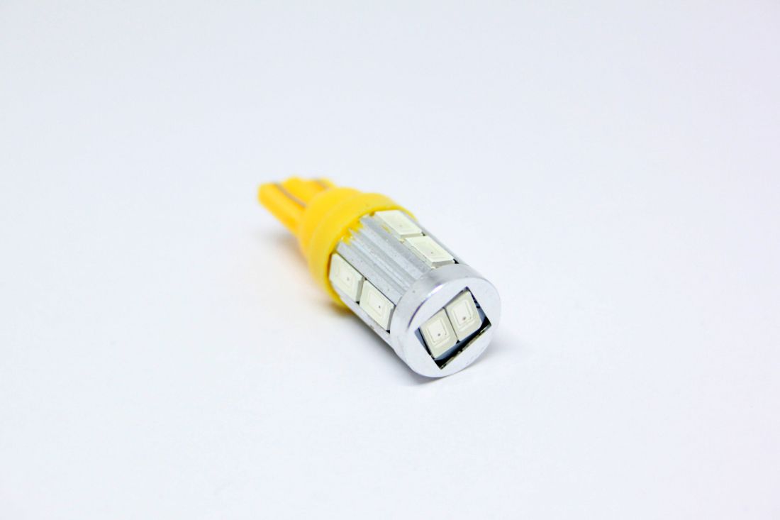 Лед крушки тип T10 5W с10 SMD 5630 диода - Жълт цвят