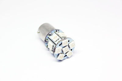 Диодна крушка тип BA15S с 13 SMD диода двойна светлина Червен