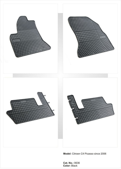 Гумени стелки Frogum за Citroen C4 Picasso/Grand Picasso (2013+)/C4 Spacetourer (2018+) – пасване по модел