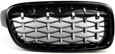 Решетки за BMW F30 (2011+) - Гланц - Diamond Design - хром / черно