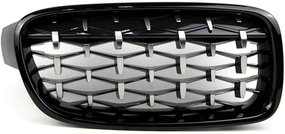 Решетки за BMW F30 (2011+) - Гланц - Diamond Design - хром / черно