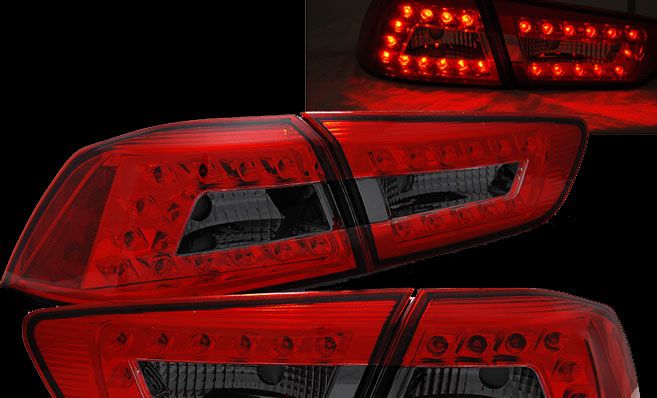 Кристални диодни стопове MITSUBISHI LANCER (08+) - опушени