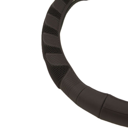 Кожен калъф за волан 38см - Comfort - черен цвят