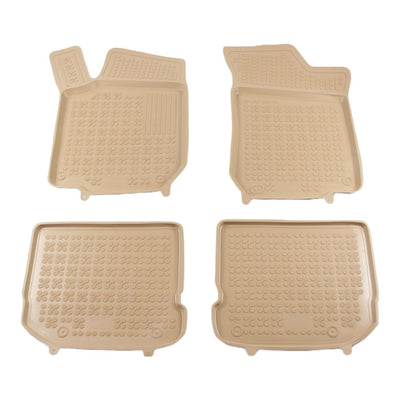 Гумени стелки Rezaw-Plast тип леген за Golf 4 / Bora / Beetle / Jetta / Skoda Octavia 1 1997–2010 / Seat Leon / Seat Toledo 1999–2005-тип леген бежови
