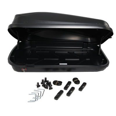 Автобокс Junior Easy 132x78x36cm с 85 mm крепежи, с ключ, 320 литра - черен