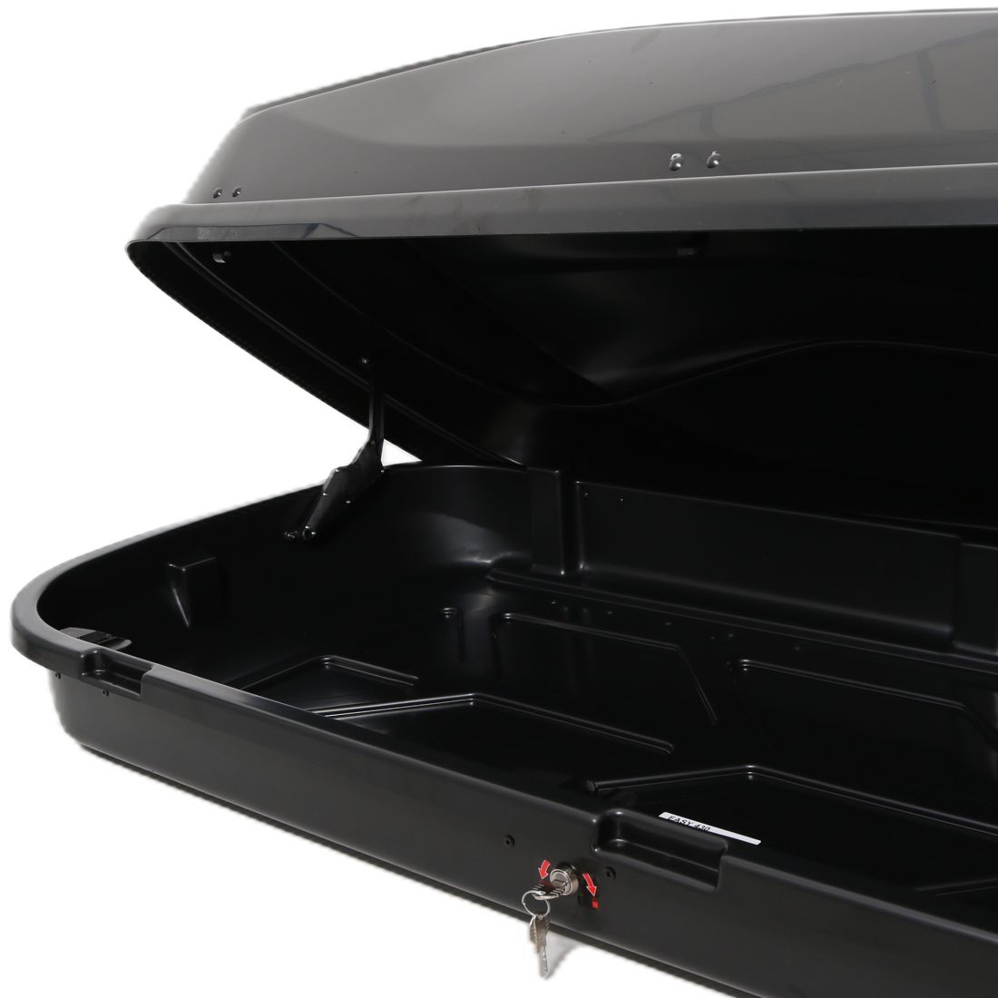 Автобокс Junior Easy 180x78x40cm с 85 mm крепежи, с ключ, 430 литра - черен