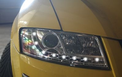 Кристални фарове за Fiat Stilo с 3 врати (2001-2008) - черни