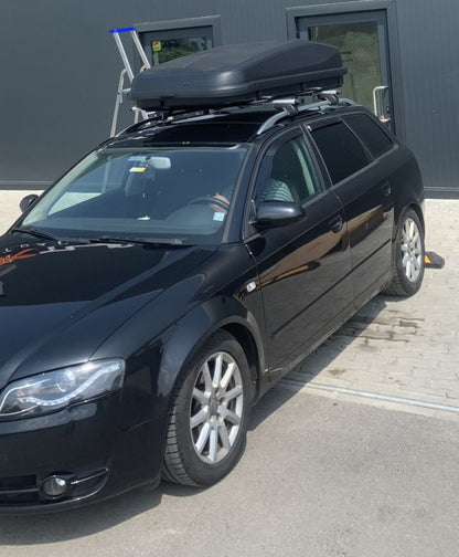 Автобокс Junior Easy 180x94x39cm с 85 mm крепежи, с ключ, 530 литра - черен