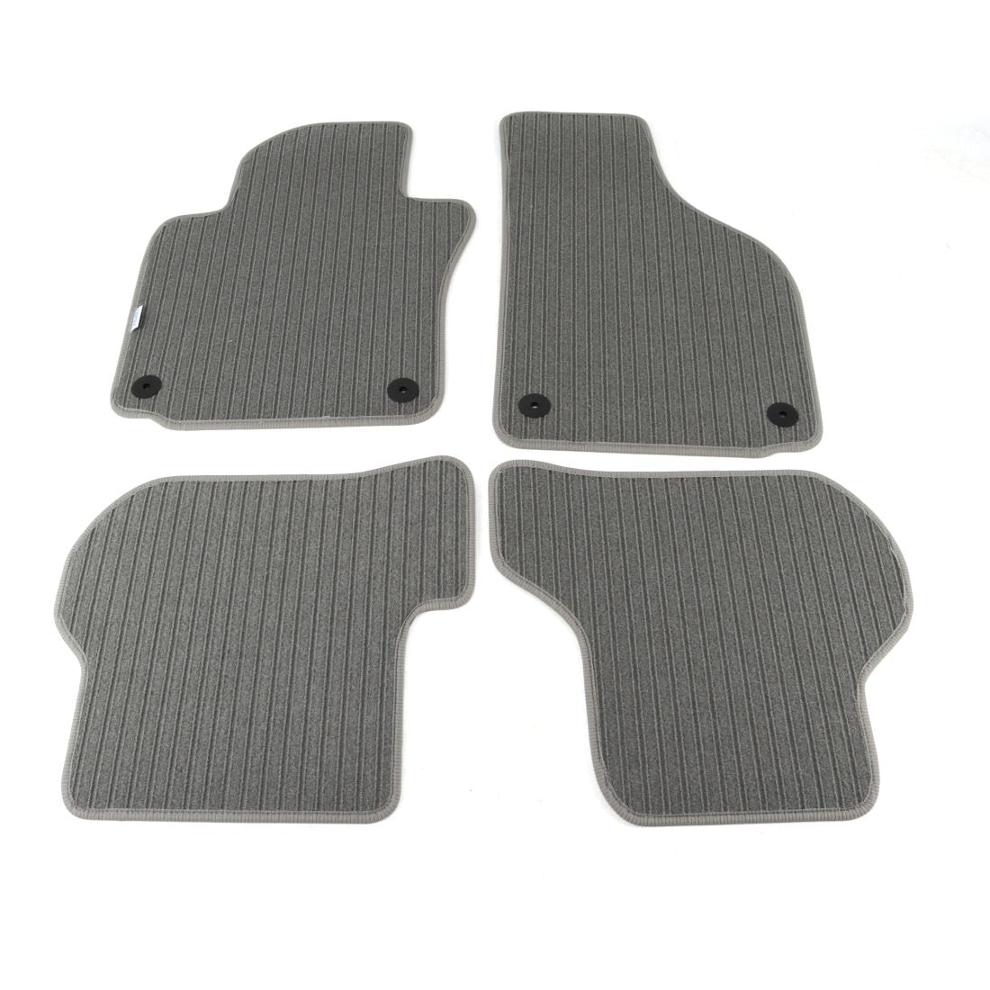Мокетни стелки за Vw Golf 5 / Golf 6 / Jetta (2005-2011) сиви с кръгли щипки