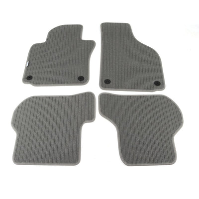 Мокетни стелки за Vw Golf 5 / Golf 6 / Jetta (2005-2011) сиви с кръгли щипки