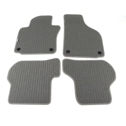 Мокетни стелки за Vw Golf 5 / Golf 6 / Jetta (2005-2011) сиви с кръгли щипки
