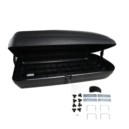 АВТОБОКС ART PLAST 133X77.8X34.5CM С КЛЮЧ, 320 ЛИТРА - ЧЕРЕН КАРБОН