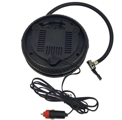 Компресор за гуми с манометър, 12V с букса за запалка - кръгъл