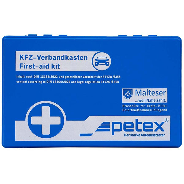 Аптечка Petex със съдържание според DIN 13164 синя