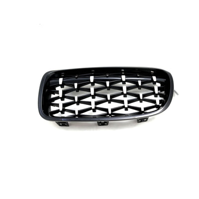 Решетки за BMW F30 (2011+) - Гланц - Diamond Design - хром / черно