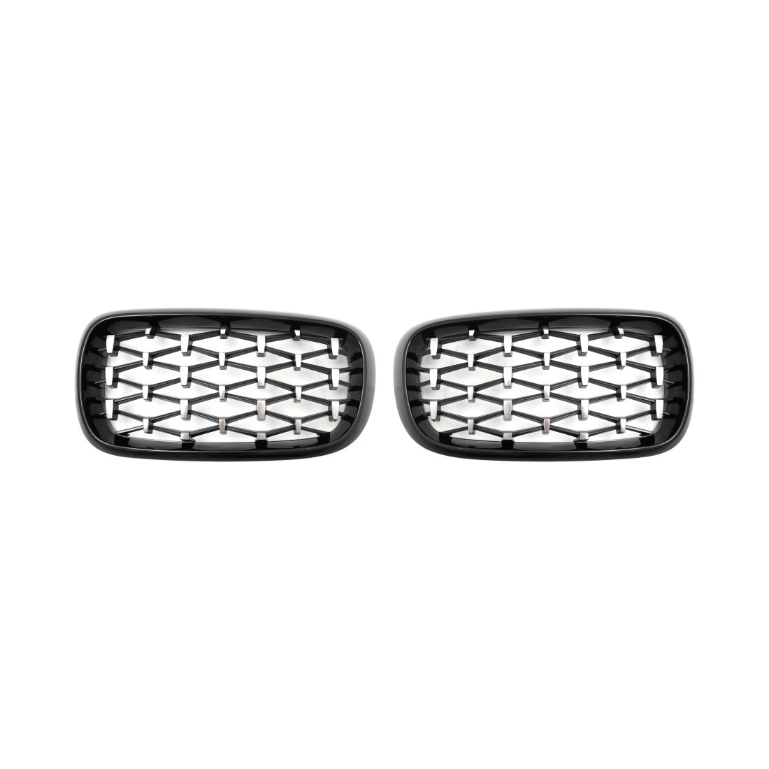 Решетки за BMW X5 F15 / X6 F16 (2013+) - Гланц - Diamond design - хром / черно