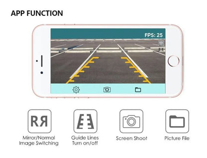 WiFi Камера за задно виждане за телефон за бус, камион, кемпер - с  18 ярки диода - модел 2