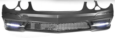 Предна броня за Mercedes W211 E-Class (2006-2009) - AMG Design с LED светлини