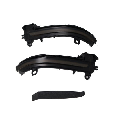 Диодни мигачи за странични огледала за BMW i3, X1 E84, E90, F20, F21, F22, F23, F30, F31, F34, F32, F33, F10, F11, F07, F01, D02, D04 (2011-2019) - опушени с бягащ мигач