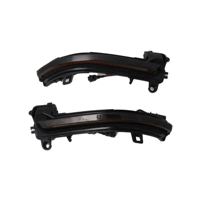 Диодни мигачи за странични огледала за BMW i3, X1 E84, E90, F20, F21, F22, F23, F30, F31, F34, F32, F33, F10, F11, F07, F01, D02, D04 (2011-2019) - опушени с бягащ мигач