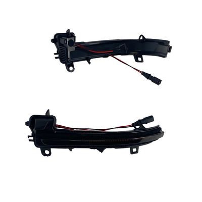 Диодни мигачи за странични огледала за BMW i3, X1 E84, E90, F20, F21, F22, F23, F30, F31, F34, F32, F33, F10, F11, F07, F01, D02, D04 (2011-2019) - опушени с бягащ мигач