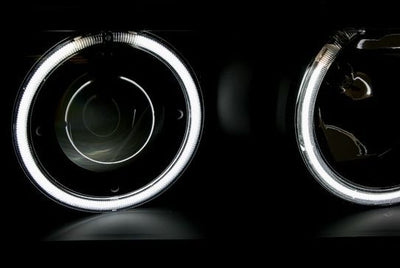 Кристални фарове CCFL Angel Eyes BMW E36 (91-99) 4d sedan - черни
