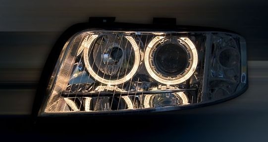 Кристални фарове за Audi A6 (1997-2001) - хром