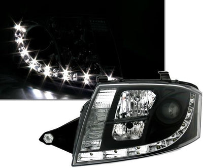 Кристални фарове за Audi TT Dayline (1998-2005) - черни