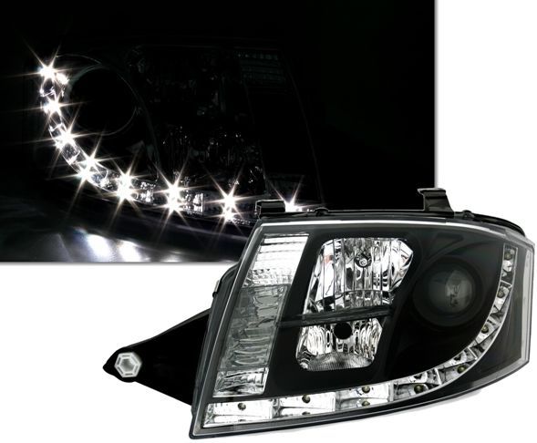 Кристални фарове за Audi TT Dayline (1998-2005) - черни