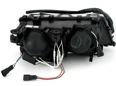 Кристални фарове за BMW E46 седан (2001-2005) - черни с CCFL